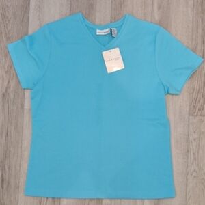 Croft & Barrow Aqua Women's Short Sleeve Top